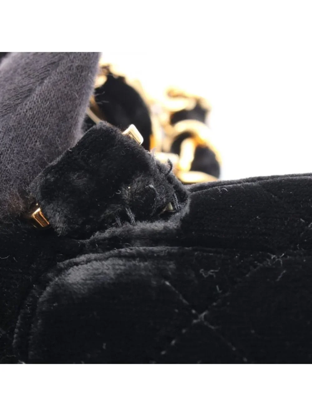 Chanel Backpack Quilted Black Fabric